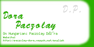 dora paczolay business card